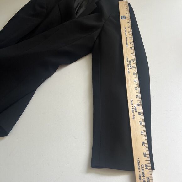 Renee Rowan Black Blazer Long One Button Jacket Office Lined Women size 14 - Picture 10 of 10
